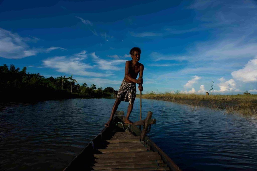 local man boating at majuli island 1